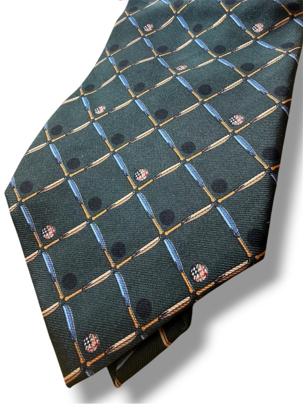 Burberry Green Grid Pattern Men's Tie - Brand New